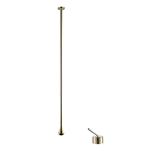 Bathroom Hang Ceiling Deck Mount Basin Faucet Water Drop Faucet Single Handle Hot and Cold Bathtub Faucet Long Spout Mixer Tap(Gold)