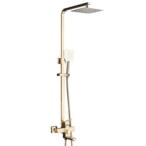 Shower Set Shower Fixture 3 Functions Shower System Shower Faucet Set Bathroom Rain Mixer Shower Combo Set with Hand Shower, for Hotels, Villas,10inch