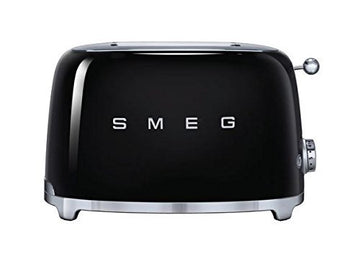 Smeg TSF01BLUS 50's Retro Style Aesthetic 2 Slice Toaster, Black (Renewed)