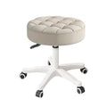Hdhnba Small Chair Round Rolling Stool with Wheels Pu Leather Height Adjustable Swivel Drafting Work Spa Salon Stools Home Office Chair
