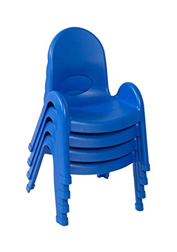 Angeles Value Stack 9" Child Chair, Royal Blue, 4 Pack, Stackable Ergonomic Seating Solution for Classrooms and Homeschools