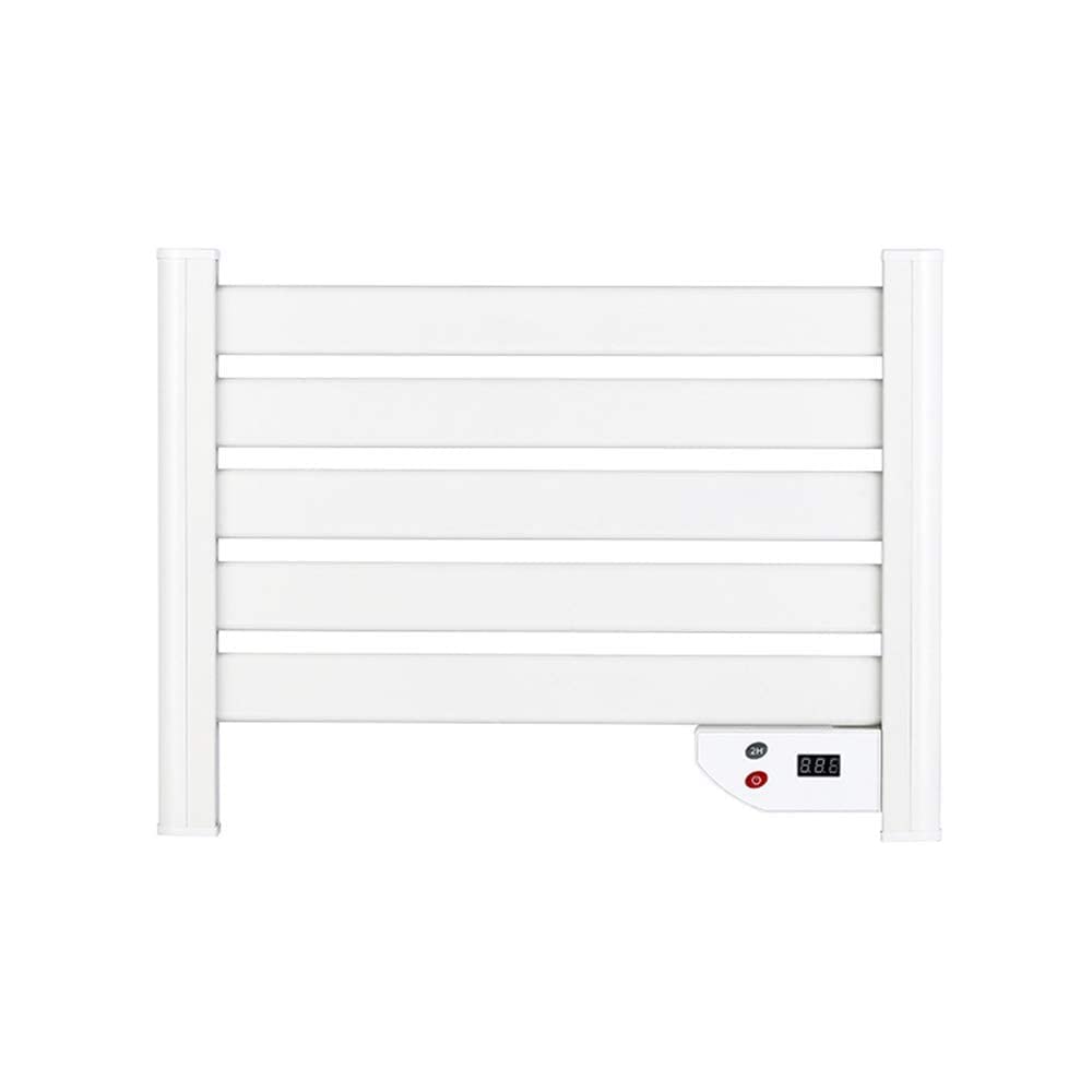 Heated Towel Rack for Bathroom Wall Mounted Plug 4 Bars Timer Polished Polished Towel Warmers Drying Built-in Timer Lavatory Bath Shower 56W