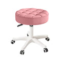 Hdhnba Small Chair Round Rolling Stool with Wheels Pu Leather Height Adjustable Swivel Drafting Work Spa Salon Stools Home Office Chair