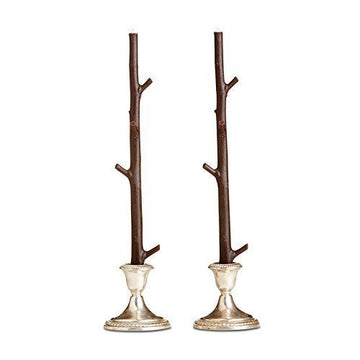 Stick Candles/Maple Casting/Beeswax/Pair