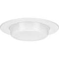 Progress Lighting P806005-028 6" Recessed Drop Lensed Shower Trim with Frosted Glass Diffuser Satin White for 6 in. Housing (P806N Series)