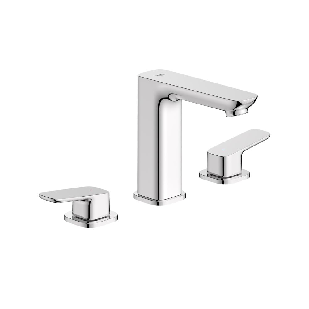 Grohe 1019220000 Cubeo 8-Inch Widespread 2-Handle Bathroom Faucet, 1.2 GPM, Starlight Chrome