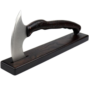 AncientSmithy Tomahawk Axe Display Stand 15" Wooden Holder for Tomahawk