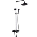 Wall Mounted Retro Bathroom Nozzle Single Handle Control of Hot and Cold Water Ceramic Core Shower Faucet Sets, Black Bronze Shower Set