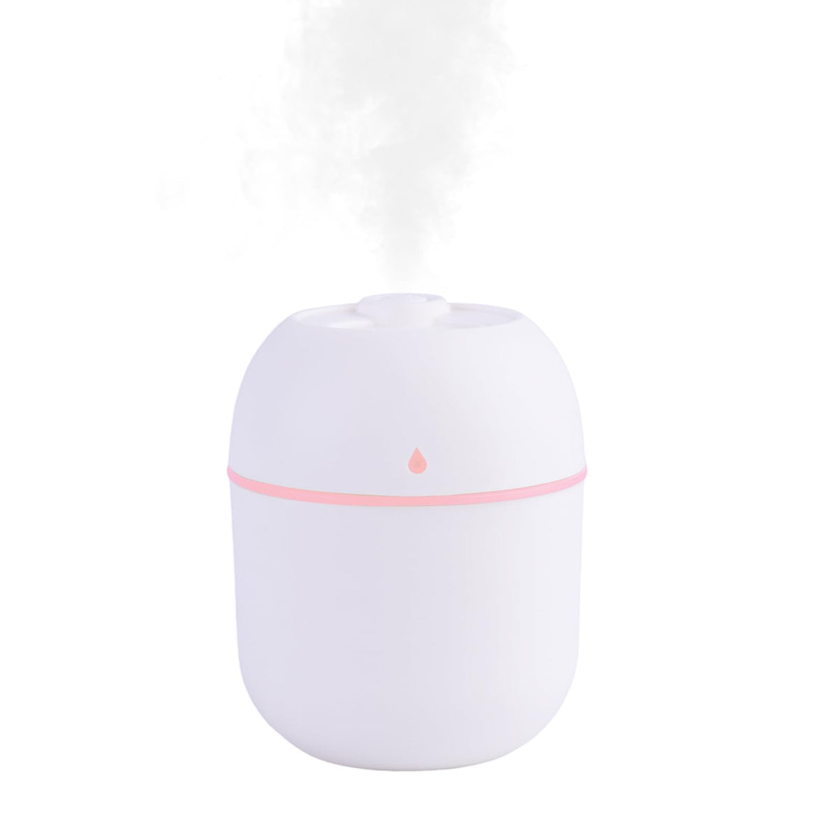 Portable Mini Humidifier Small Cool Mist Humidifier Personal Desktop USB Powered Super Quiet for Travel Car,Office,Baby Bedroom, Night Light, 2 Mist Modes, Auto Shut-off