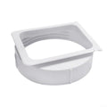 for exhaust Duct Interface Hose Connector for Portable Air Conditioner – 6 in (15 cm) Diameter, ABS Material, White/Gray – for Midea & Most 6-Inch Outlet Units(KY-25 15cm)
