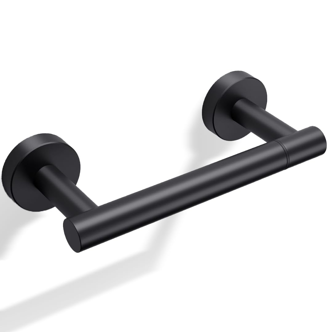 Day Moon™ - Toilet Paper Holder - Modern Roll Holder for Bathroom - 1 Pack - Wall Mount - Classic, Black