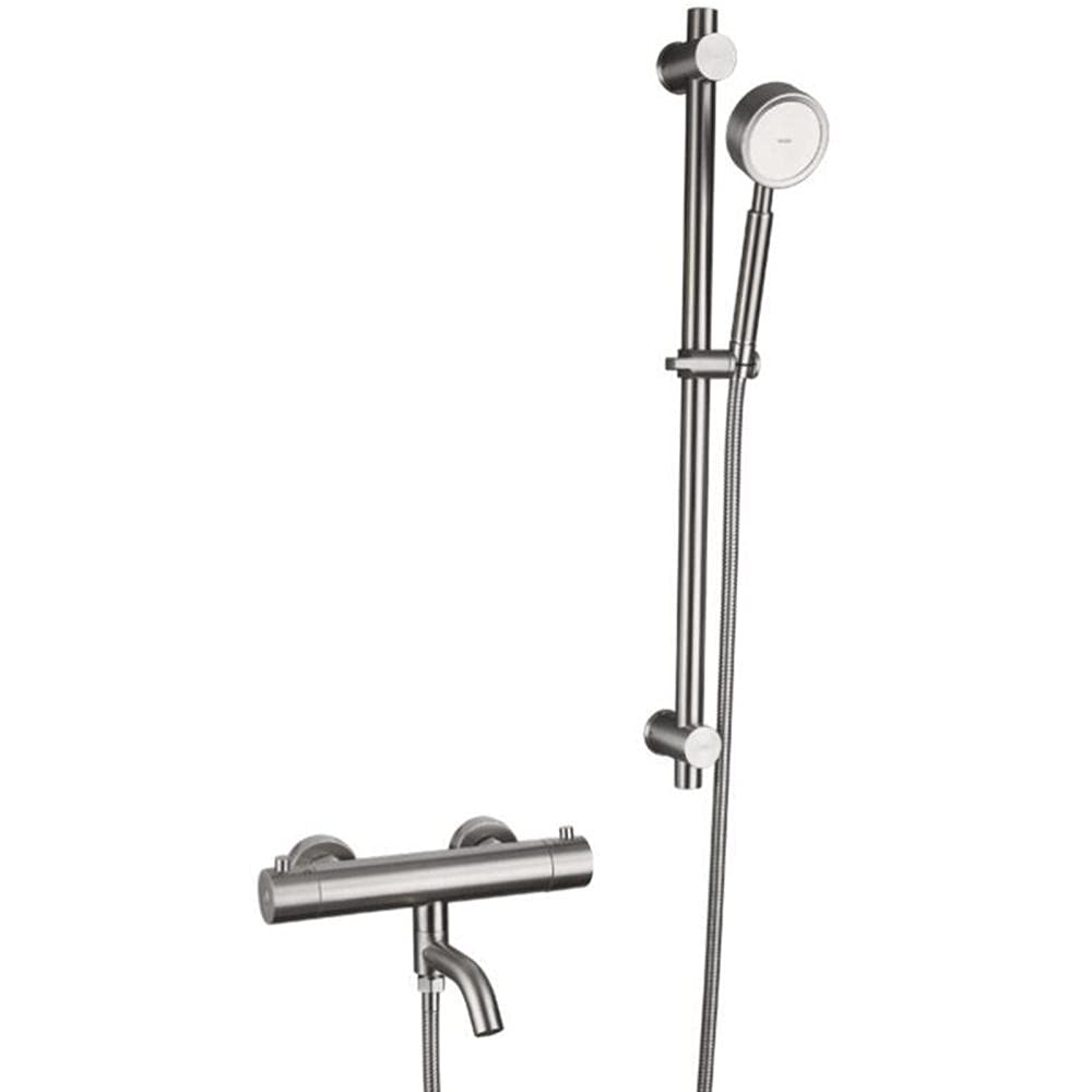 Bath Shower Mixer Faucet Constant Temperature Stainless Steel Multi-Function Rising Rod Bathroom Shower Tap