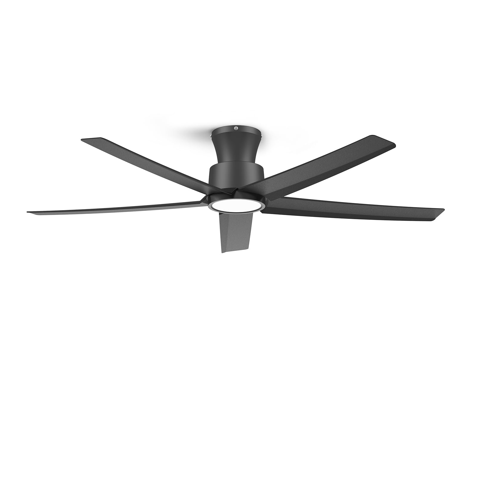 ocioc 52 inch Ceiling Fans with Lights, Large Air Volume Ceiling Fans with Reversible Quiet DC Motor and Remote?Black?