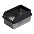 Pet Supplies, Stainless Steel Cat Litter Box,Large Metal, Non-Stick for Cats & Rabbits(Black)