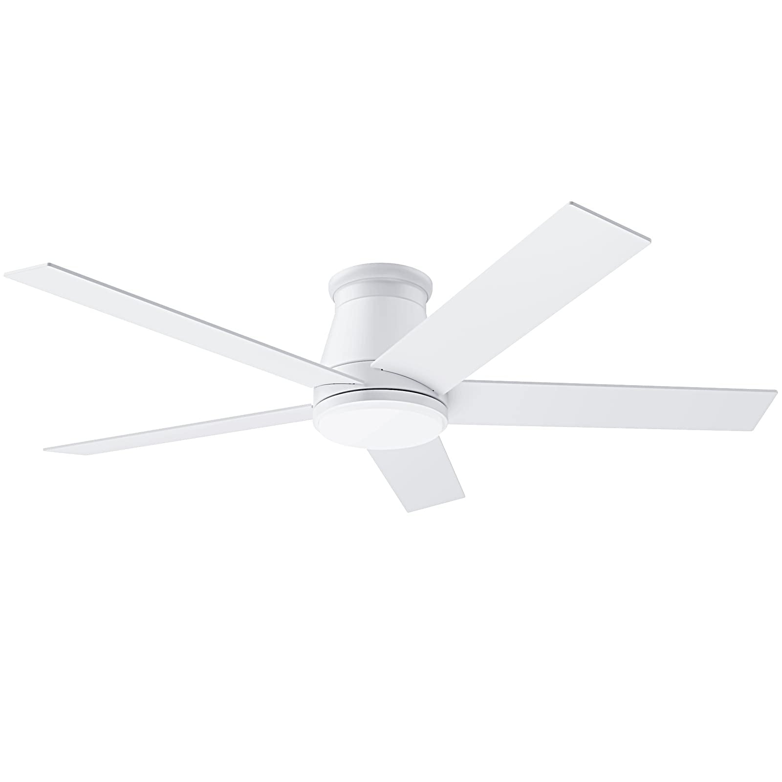 wurzee 52" Ceiling Fan with Light, White,6 Speeds DC Reversible Motor,Timing, Dimmable for Bedroom, Kitchen, Patios