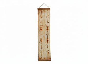 Shroud of Turin Canvas Print, Jesus Christ Framed Religious Wall Art, Large Panoramic 35.4" x 8.7", Christian Gift & Home Decor
