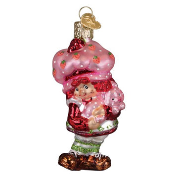 Old World Christmas Strawberry Shortcake & Custard Glass Blown Ornament for Christmas Tree, Handcrafted Holiday Decoration, Children's Collection