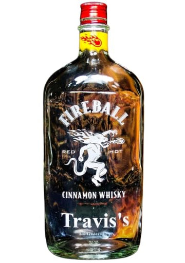 Fireball Cinnamon Whisky Personalized Engraved EMPTY Bottle/Decanter (Compatible replacement for Fireball bottle)