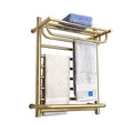 304 Stainless Steel Electric Towel Drying Rack Wall Mounted Towel Warmer Bathroom Golden Heated Towel Rail