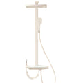 Shower System, Wall Mount Piano Keys, LED Water Temperature Digital Display, Ambient Light, Adjustable Temperature, Large Storage Platform (White hot and Cold)