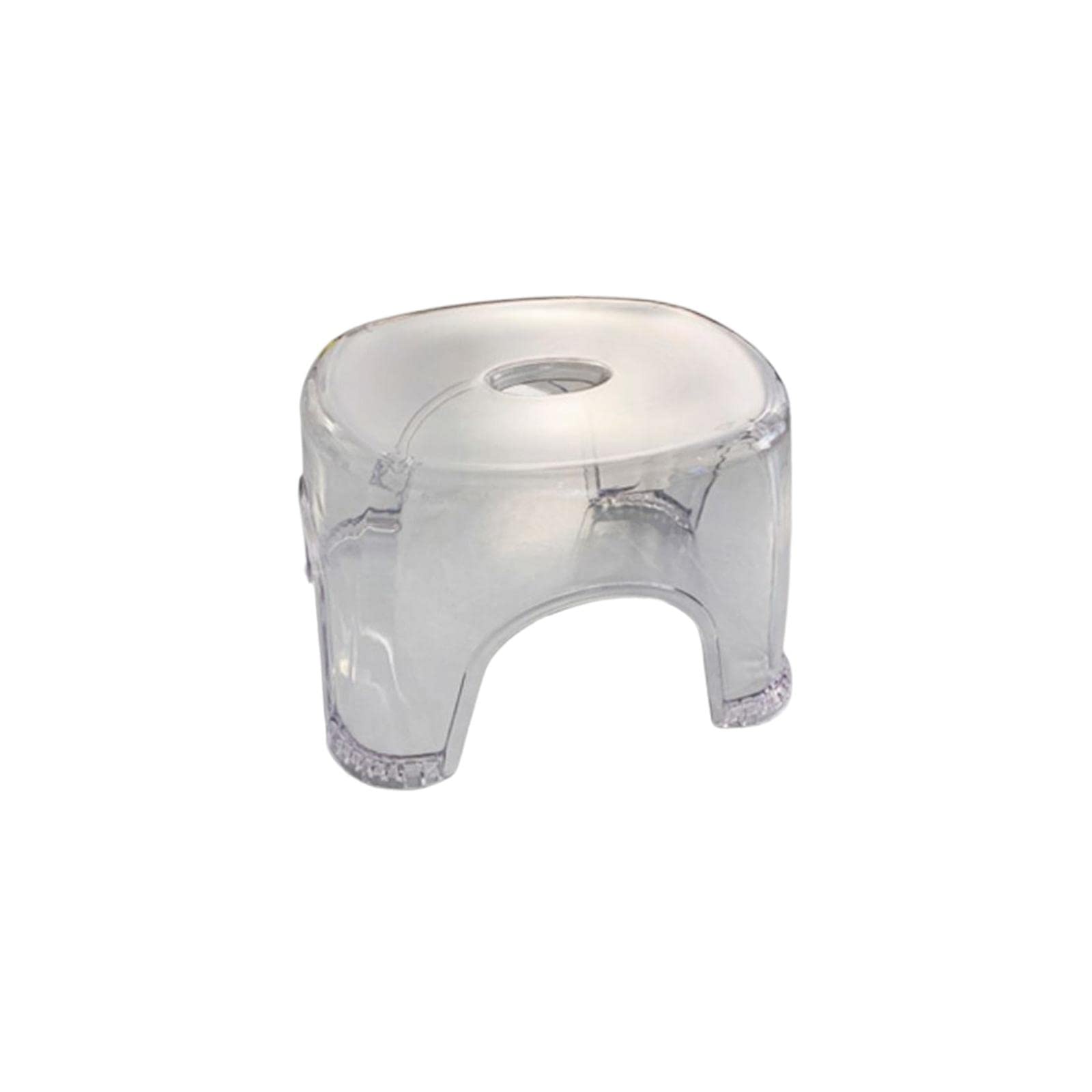 Shoe Changing Stool Acrylic Transparent Foot Rest Small Shower Stool Bench Non Slip Home Chair Suitable for Adults Kids Living Room Farmhouse