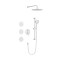 Wall-Mounted Rain Shower System with Hand Shower & Body Spray - Brass & Stainless Steel