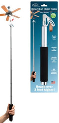 Jokari Ceiling Fan Pull Chain Grabber, 3-Foot Telescoping Rod with Precision Grip for Adjusting Ceiling Fan Speed and Airflow Direction, No Ladder Needed, Ideal for Seniors and Safe Home Use