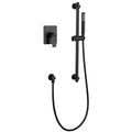Shower Faucet System Set, Bathroom Faucet Black Hand Held Handheld Shower Head Sliding Rail Shower Taps Wall Mounted Simple Shower Set