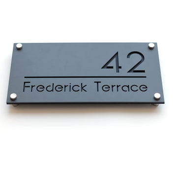 Custom Aluminum House Number Sign, Personalized Outdoor Address Plaque