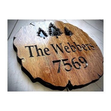 Personalized Cabin Sign Outdoor Wood Sign Welcome Sign Rustic Decor Custom Wood Sign Wooden Address Signs