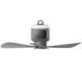 VVU&CCO 18' Portable Ceiling Fan with Light for Patio Canopy Tent Porch RV, 4 Speed Adjustment with Lighting, 8 Hours Timer & Use Time Up to 16H, 12000mAh Battery -operated Ceiling Fan