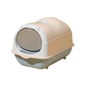 Pet Supplies, Splashproof Cat Litter Box with Scoop & Removable Lid,Easy Clean(Red)