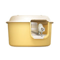 Pet Supplies, Covered Cat Litter Box,Leakproof High Walls & Control(Yellow)