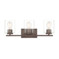 Designers Fountain Liam 3-Light Bathroom Vanity Light Fixture, Satin Copper Bronze, 93003-SCB