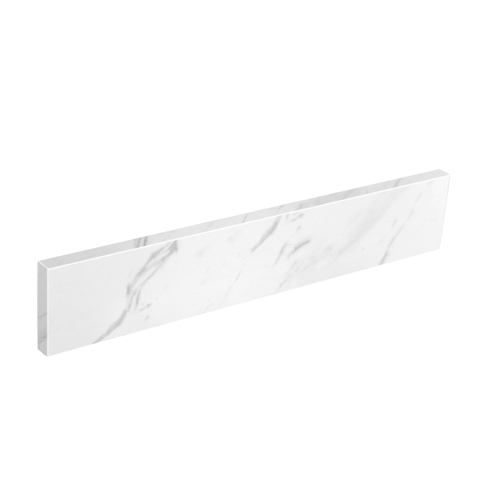 21 Inch Sidesplash in Venice White, Engineered Stone Side Splash For Bathroom Vanity Top, Universal Size Bathroom Sink Sidesplash