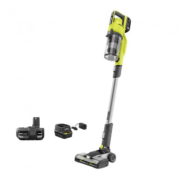 RYOBI ONE+ 18V Cordless Stick Vacuum Cleaner Kit with 4.0 Ah Battery and Charger (Renewed)