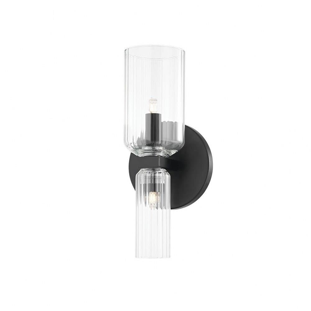 Mitzi H384301-SBK Tabitha - 2 Light Bath and Vanity 10.25 inches Tall and 4.75 inches Wide - Soft Black