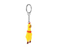 Yellow Shrilling Screaming Chicken Keychain, Mini Rubber Squeeze Screaming Chicken Car Keychain Prank Key Chain Novelty for Bags Keys Phones Keyrings Novelty