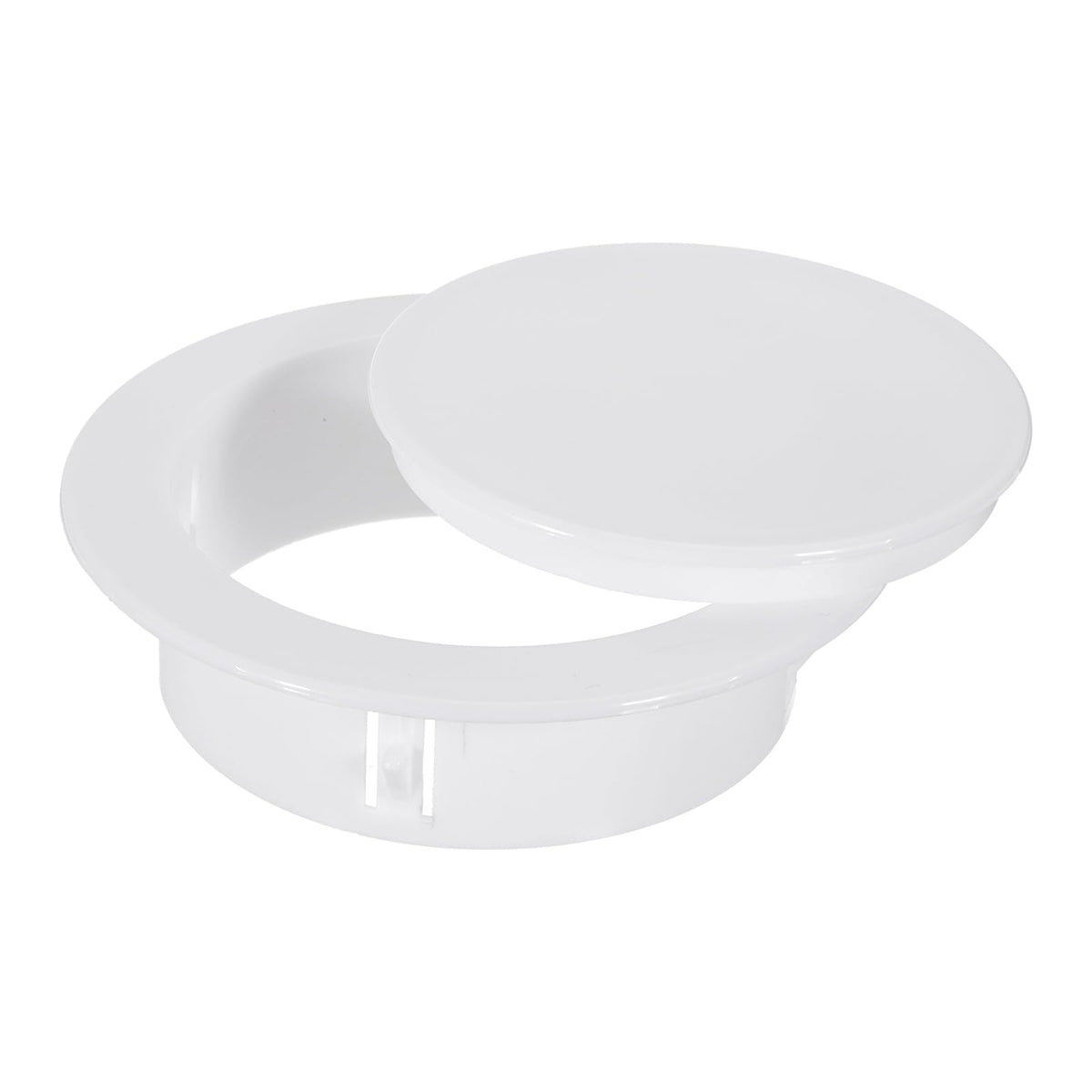 PATIKIL Air Conditioning Wall Hole Cover 4" (102mm), Air Conditioner Blocking Hole Plug Fit for 4-4.4" Hole Decoration Water Pipe Sealing Plate Cover, White