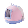 Pet Supplies, Covered Cat Litter Box with Scoop,Top Entry Anti-Splash Design for(Purple)