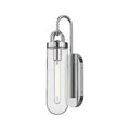 Alora Mood Lancaster 5" Wall/Vanity Light | Chrome Finish | Clear Glass | Classic Vintage Style Bathroom Wall Light | Made of Steel and Glass | 4.63" W x 18" H x 6" E | WV461101CH
