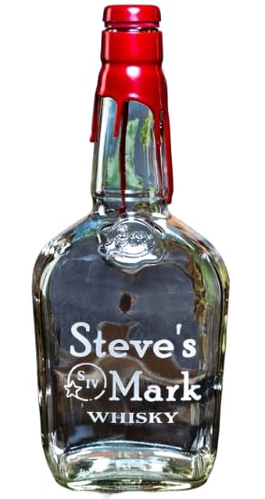 Maker's Mark Whisky Personalized Engraved EMPTY Bottle/Decanter (Compatible Replacement for Maker's Mark bottle)