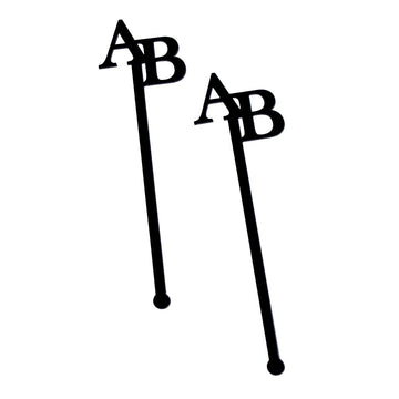 YANGSION Personalized Wedding Drink Letter Stirrers Custom Drink Initial Tags Swizzle Sticks Cocktail Party Bar Stir Sticks Wedding Drink Sticks Party Shower Start From 50pcs