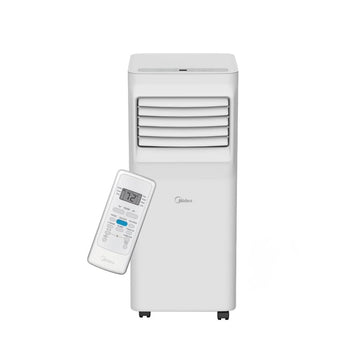 Midea 5,000 BTU 115V Portable Air Conditioner with ComfortSense Cools up to 150 sq. ft., 3-in-1 Comfort Features: Cools, ventilates, and dehumidifies, 24-hour programmable timer (Renewed)