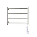 Electric Wall Mounted Towel Warmer Rail Heated Rack Stainless Steel Warmer Rack Bathroom (Color : As Shown Size : One Size)