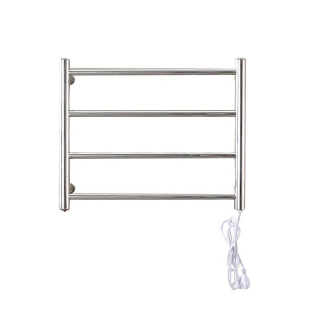 Electric Wall Mounted Towel Warmer Rail Heated Rack Stainless Steel Warmer Rack Bathroom (Color : As Shown Size : One Size)