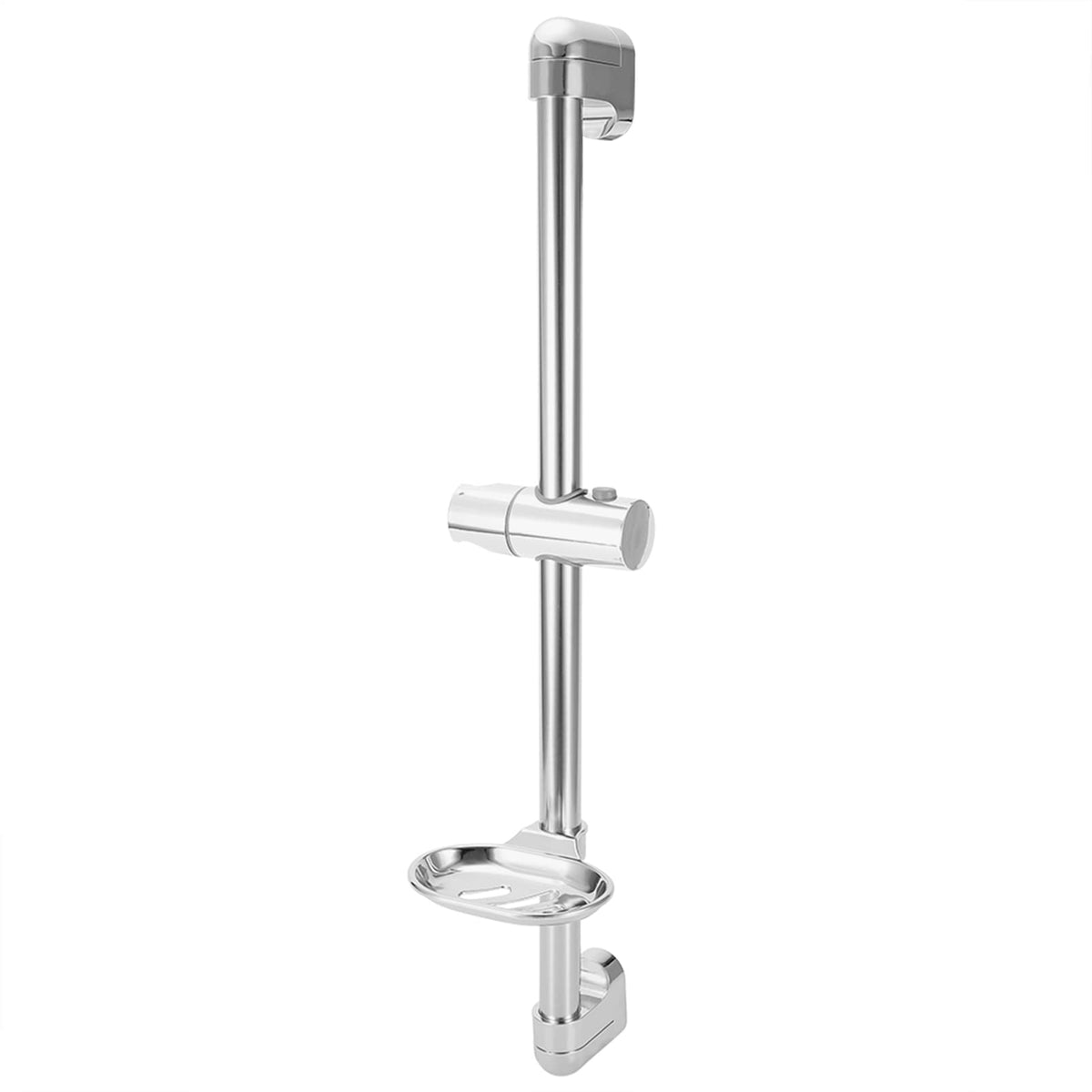 ViaGasaFamido Shower Slide Bar 24 inch Wall Mount Stainless Steel Combination Shower Sliding Bar for Bathroom with Adjustable Handheld Shower Holder Dish