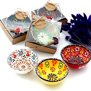 giftupstore Bridal shower favors, Ceramic Bowls, Wedding Favors for Guests Bulk, Baby Shower Favors Bulk, Mexico Wedding Party Favors, 3.14 inch, 20-50-100 of set option available