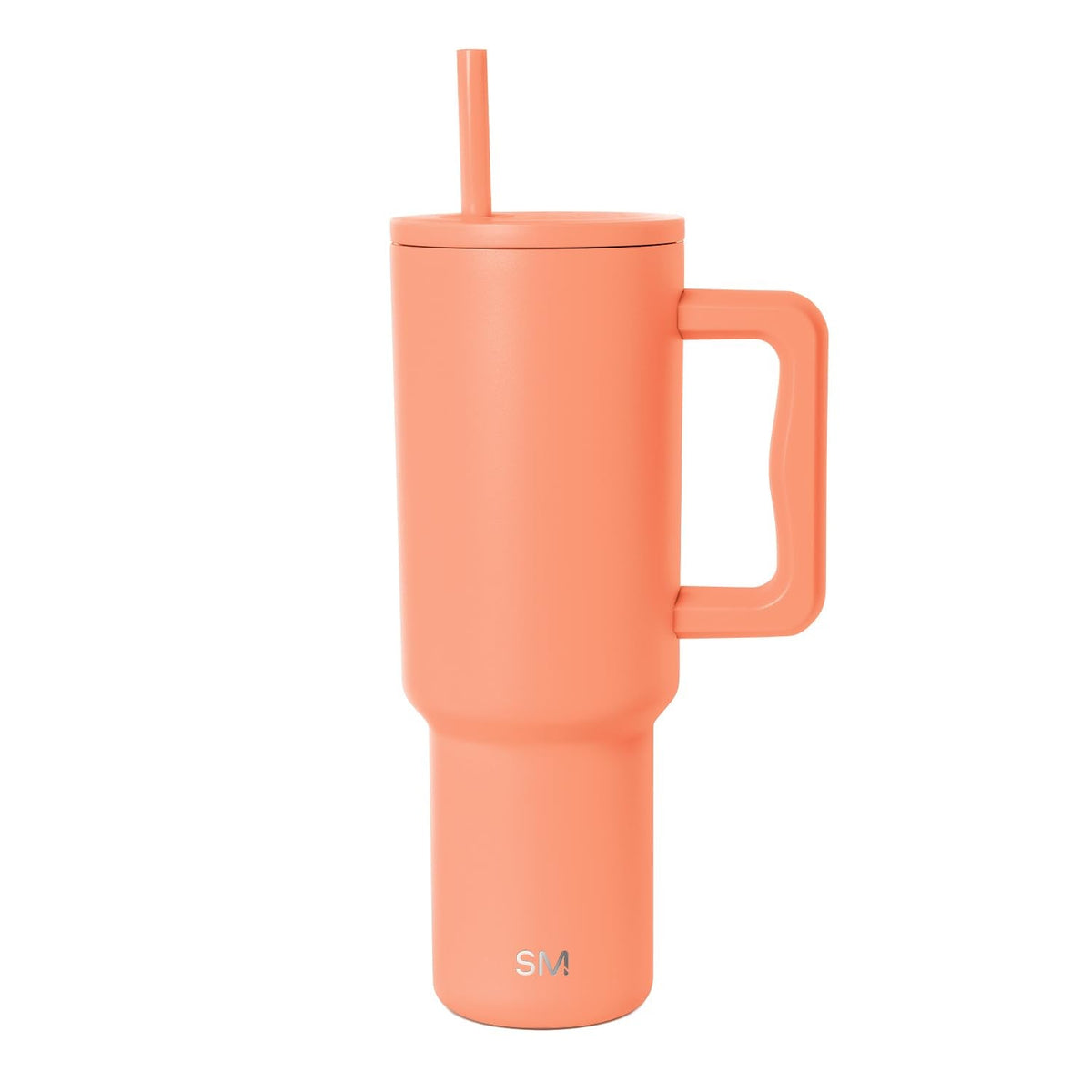 Simple Modern 40 oz Trek Tumbler with Handle and Straw Lid | Cup Holder Friendly Insulated Stainless Steel Travel Mug | Mango