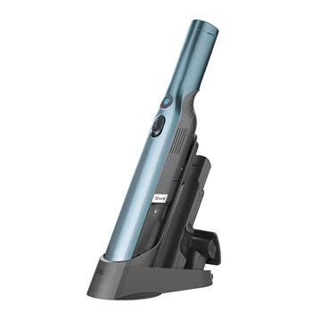 Shark WV201 WANDVAC Handheld Vacuum Lightweight at 1.4 Pounds with Powerful Suction, Charging Dock, Single Touch Empty and Detachable Dust Cup (WV201QBLJ Cove Blue) (Renewed)
